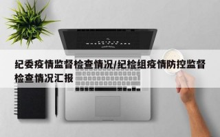 纪委疫情监督检查情况/纪检组疫情防控监督检查情况汇报